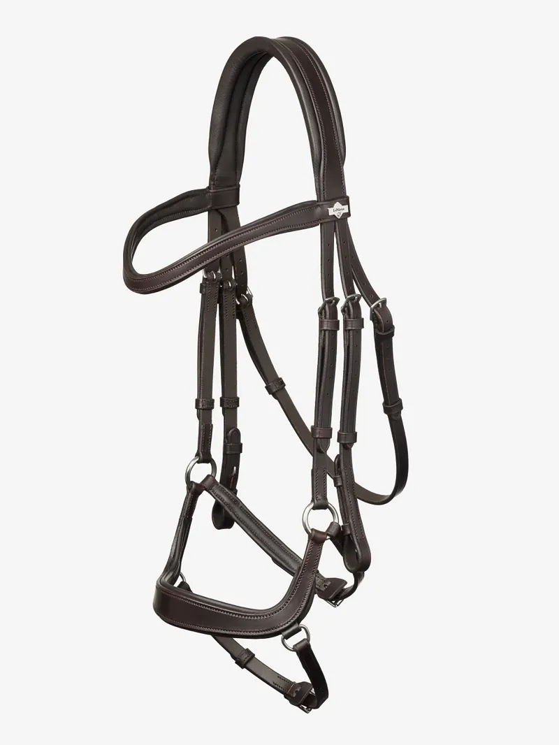 LeMieux Arika Drop Bridle in Brown and Silver-1
